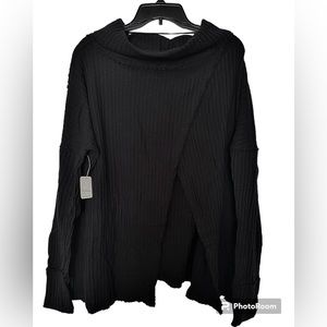 Free People Juicy Long Sleeve Thermal Size Medium Black NWT